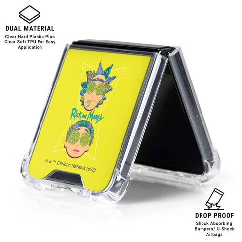 Adult Swim Rick and Morty Rick and Morty Portal Eyes Galaxy Z Flip6 Clear Case